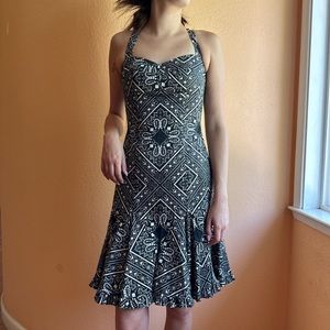 Nanette Lepore Y2K Coquette Paisley Halter Dress